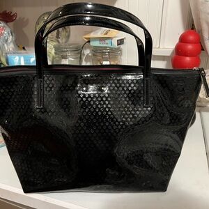 Kate Spade Black Polka Dot Large Purse